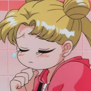 🌙 4d29867b Usagi Tsukino Sailor Moon Anime, Hoạt hình, Cô gái, Dễ thương, Hình dán telegram sticker
