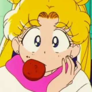 🌙 c03bae82 Sailor Moon Anime, Phim hoạt hình, Ăn uống, Thủy thủ mặt trăng, Usagi Tsukino telegram sticker