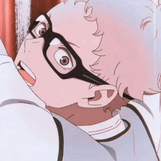 🍤 3324d645 Anime, Nhân vật, Kính, Sợ hãi, Hoạt hình telegram sticker