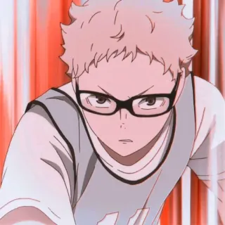 🍤 fe59efef Kei Tsukishima Haikyu!! Anime, Haikyuu, Kei Tsukishima, Bóng chuyền, Manga, Anime thể thao telegram sticker