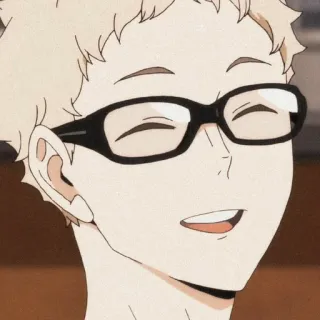 🦕 8ec998ec Kei Tsukishima Haikyuu!! Anime, Haikyuu, Kei Tsukishima, Brille, Volleyball, Lächeln whatsapp sticker
