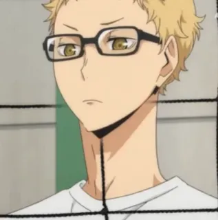 ✨ ca09effe Kei Tsukishima Haikyuu!! 애니메이션, 하이큐, 츠키시마 케이, 츠키시마, 배구 telegram sticker