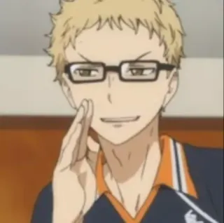 Tsukishima Kei by @anime_stickersidn telegram stickers