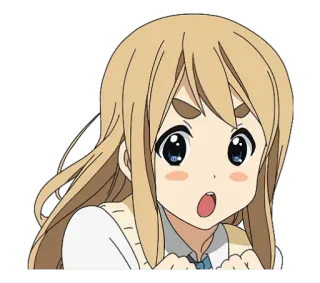 😣 3434c150 Anime, Dessin animé, Fille, Choquée, Mignon, Expression telegram sticker