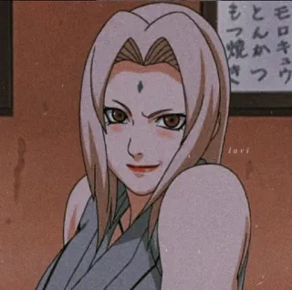 🥋 20b72389 Tsunade Naruto 动漫, 纲手, 女人, 微笑, 忍者 telegram sticker