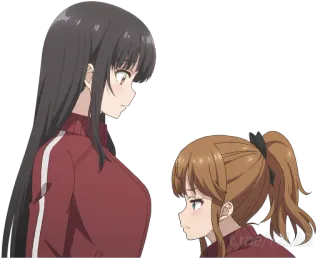 🧐 81a6e862 Anime, Personnages, Filles, Mignon, Brune, Queue de cheval whatsapp sticker