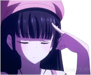 🤔 86da417b t.me/V2LAB animé, fille, penser, animé, télégramme, chaîne whatsapp sticker