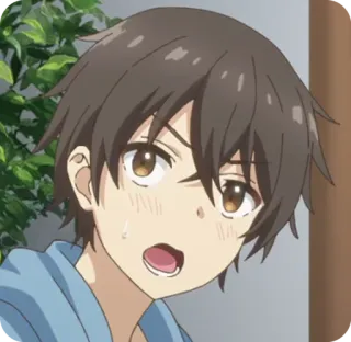 🤬 0d222722 Anime, Chłopak, Pot, Wyraz twarzy, Zszokowany whatsapp sticker