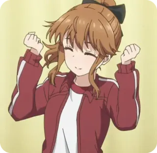 ☺️ c6b765e7 Anime, Kreskówka, Dziewczyna, Szczęśliwa, Radosna, Słodka whatsapp sticker