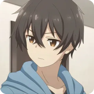 😕 fb526367 Anime, Chłopak, Postać, Portret whatsapp sticker
