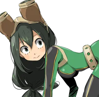 😳 0c963f54 Tsuyu Asui My Hero Academia Anime, Mangá, My Hero Academia, Tsuyu Asui, Froppy telegram sticker