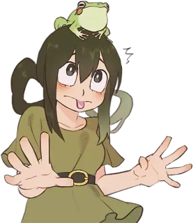 😳 a84e3e5e Tsuyu Asui My Hero Academia Anime, Mangá, Sapo, Tsuyu Asui, My Hero Academia telegram sticker
