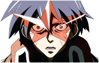 😨 146503a2 Simon Jiha Tengen Toppa Gurren Lagann anime, manga, determination, gurren lagann, fighting spirit whatsapp sticker