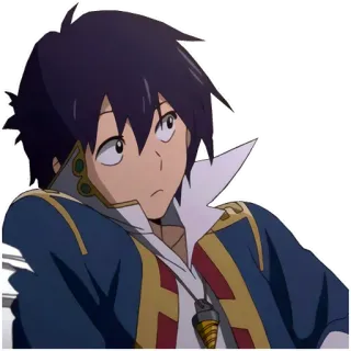 🤨 8b29c060 Simon Jiha Tengen Toppa Gurren Lagann anime, teen, serious, determined whatsapp sticker