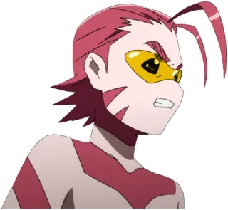 😠 94d46b6c anime, character, pink hair, angry, serious whatsapp sticker