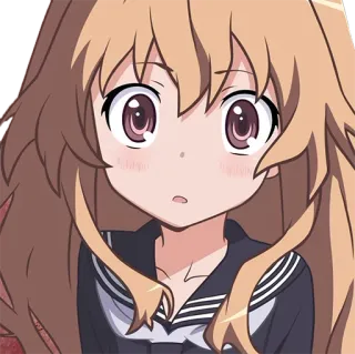 😳 8262c30a Taiga Aisaka Toradora! Anime, Mangá, Fofo, Kawaii, Personagem, Garota whatsapp sticker