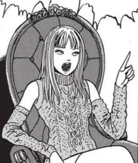 😒 0500dfcb Manga, Karakter, Duduk, Kursi telegram sticker