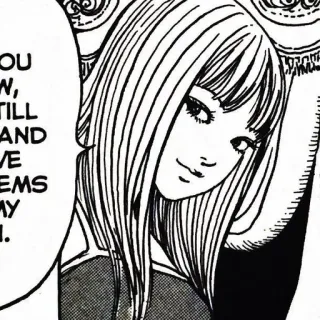 😊 903dd370 OU
W,
TILL
AND
VE
EMS
MY
I. Manga, Gadis, Seragam sekolah, Junji Ito, Horor telegram sticker