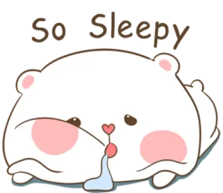 🐽 39346b68 So Sleepy 졸린, 곰, 귀여운, 만화, 동물, 게으른 telegram sticker