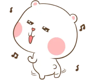🐽 43dd5393 귀여운, 곰, 만화, 동물, 스티커, 흰곰 telegram sticker