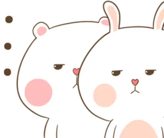 🐽 90bf3aa4 곰, 토끼, 만화, 동물, 귀여운, 스티커, 그림 telegram sticker