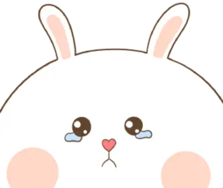 🐽 b3dde926 토끼, 토끼, 울음, 슬픈, 귀여운, 카와이, 동물 telegram sticker