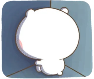 🐽 b5e15688 귀여운, 곰, 만화, 동물, 흰색, 심플한 telegram sticker