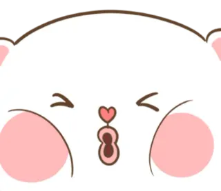 🐽 cf81b77a 만화, 동물, 귀여운, 행복한, 카와이, 곰, 스티커 telegram sticker