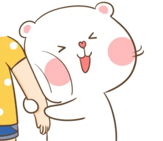 🐽 fe6dfeac 곰, 만화, 귀여운, 행복한, 포옹, 친근한, 동물 telegram sticker