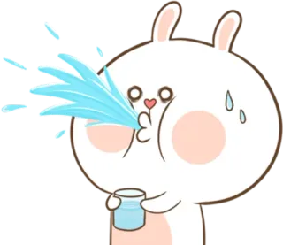 🐽 08c5b9a8 rabbit, cartoon, animal, cute, water, pout telegram sticker