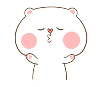 🐽 6a1eee2d cute, bear, love, heart, kiss, cartoon telegram sticker