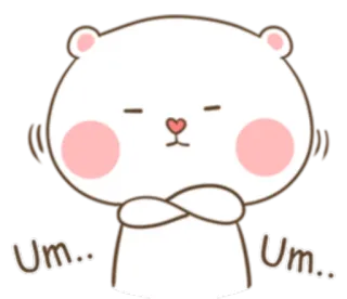 😡 5fbd7d76 Um..Um.. หมี, น่ารัก, สัตว์, เอ่อ, สับสน, คิด, ภาพเคลื่อนไหว telegram sticker