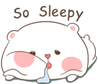 😴 6df21e40 So Sleepy ง่วง, หมี, น่ารัก, การ์ตูน, สัตว์ telegram sticker