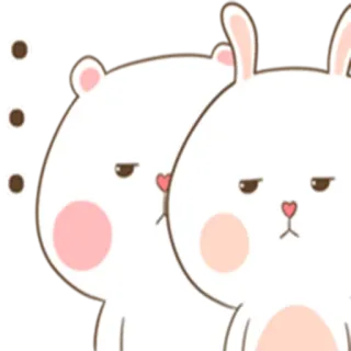😒 c8c3fdfa กระต่าย, หมี, น่ารัก, การ์ตูน, สัตว์ telegram sticker