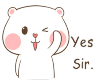 😜 d5dfe497 Yes Sir น่ารัก, หมี, ครับท่าน, ครับท่าน, รับทราบ telegram sticker