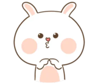 😬 e0752342 กระต่าย, น่ารัก, สัตว์, สติกเกอร์, คาวาอิ, การ์ตูน, บันนี่ telegram sticker
