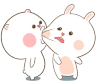 😋 e5474a92 กระต่าย, หมี, น่ารัก, สัตว์, สติกเกอร์, การ์ตูน telegram sticker