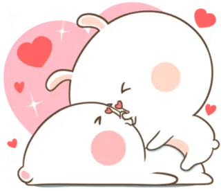 TuaGom : Puffy Bear & Rabbit 2 @bistic telegram stickers