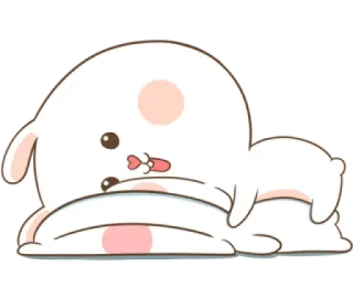 😌 41dcaaa0 mignon, lapin, animal, dessin animé, adorable, kawaii telegram sticker