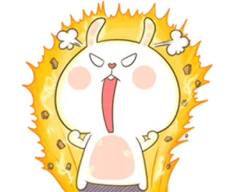 😌 a776eb73 en colère, rage, lapin, lapin, dessin animé, émotions, furieux telegram sticker