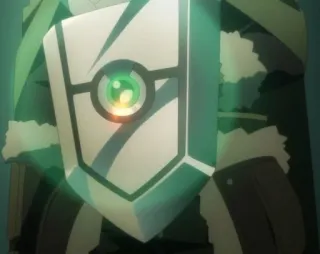 ❤️‍🔥 c7764e71 bouclier, armure, fantaisie, vert, protection, luminescent whatsapp sticker