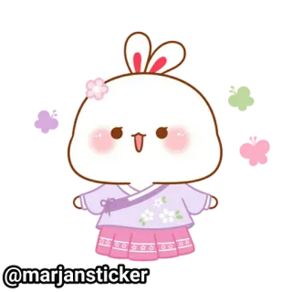 ❤️ 49f3cd31 @marjansticker Hase, niedlich, Tier, Cartoon telegram sticker