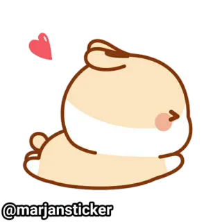 ❤️ 99f448cc @marjansticker Hase, süß, Tier, Kaninchen, Aufkleber, kawaii telegram sticker