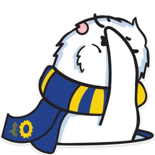 🤦‍♀️ a591872d hamster, triste, cachecol, fofo, animal, desenho animado telegram sticker