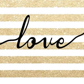 💗 f4756de2 love love, gold, stripes, word, script telegram sticker