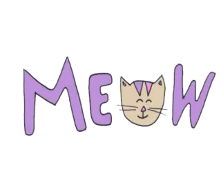 🐱 c25102e2 MEOW kat, miauw, kitten, dier, schattig, huisdier whatsapp sticker