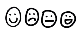 😐 cfe8912d emoties, gezichten, stemming, uitdrukking, glimlach, verdrietig, neutraal, blij whatsapp sticker