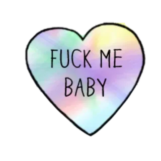 ❤ ffbb2b95 FUCK ME BABY hart, aanstootgevend, sticker, vulgar whatsapp sticker