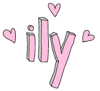 ❤ 67931c5c ily love, hearts, pink, ily, affection, cute, greeting telegram sticker