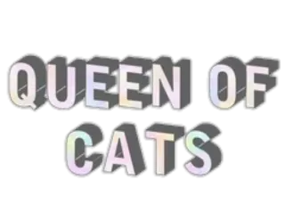 👑 e2ed1bba QUEEN OF CATS queen, cats, cat, animal, pet, cute telegram sticker
